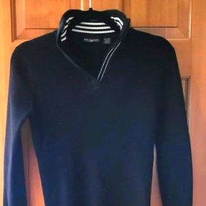 Ralph Lauren 1/4 Zip Black Stretchy Sweater